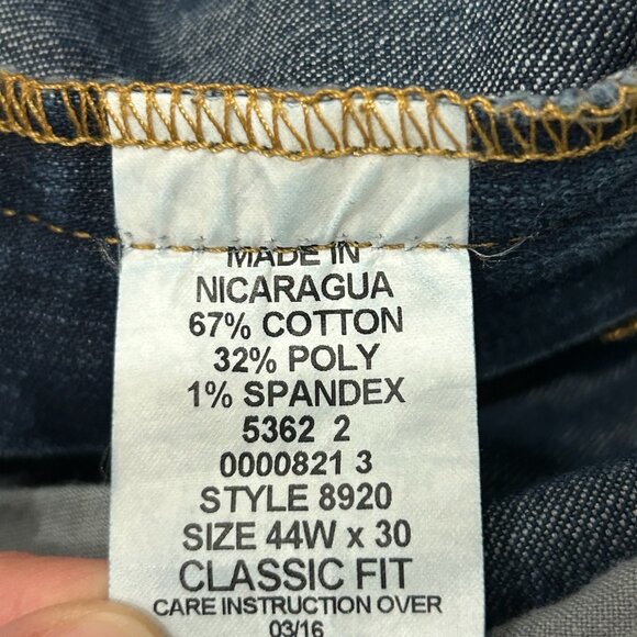 Saddlebred Big & Tall Mens Classic Straight Leg Fit Blue Denim Jeans Size 44W - Picture 6 of 10